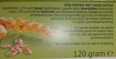 Speltrepen met hazelnoot