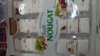 Nougat Soft (Cacahuètes et fruits) front packaging