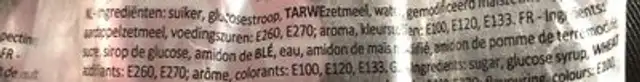 Astra Sweets Fraises Sucré 11G 1KG ingredients label