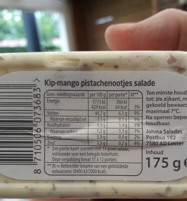 Kip mango ingredients label