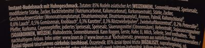 Asia Noodles - Chicken Taste ingredients label