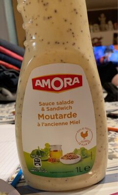 Sauce salade est sandwich moutard a l’ancienne miel front packaging