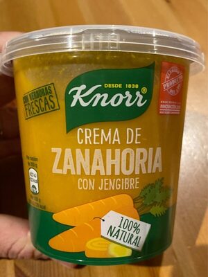 Crema zanahoria front packaging