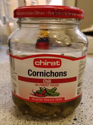 Cornichons Chili au Piment rouge front packaging