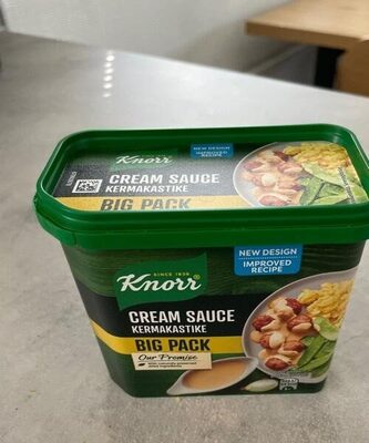 Cream sauce front packaging