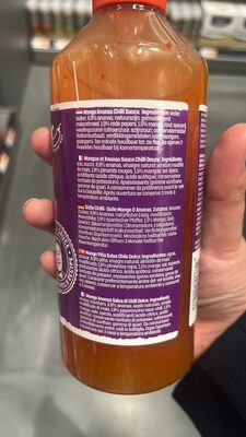 ropical chilli sauce Mango-ananas ingredients label