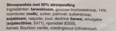 Stroopwafels verpakt single pack ingredients label