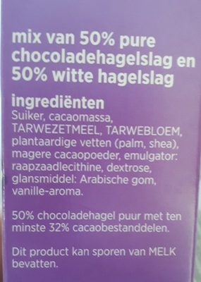 Mix Hagelslag ingredients label
