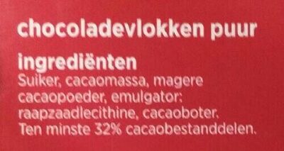 Pure vlokken ingredients label