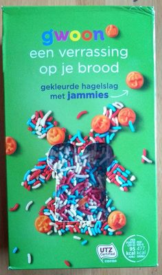 Gekleurde hagelslag met jammies