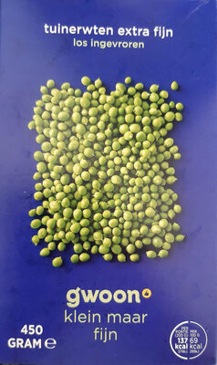 Tuinerwten extra fijn los ingevroren front packaging