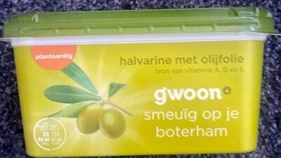 Halvarine met olijfolie front packaging