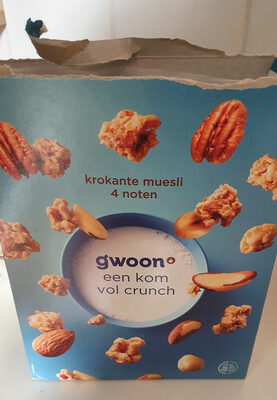 krokante muesli 4 noten front packaging