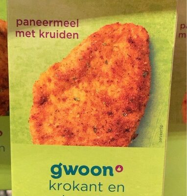 Gwoon paneermeel met kruiden front packaging
