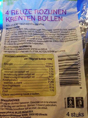 reuze rozijnen krenten bollen