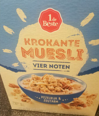 Krokante muesli vier noten