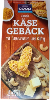 Käsegebäck mit Cashewnüssen und Curry