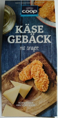 Käsegebäck mit Gruyère front packaging