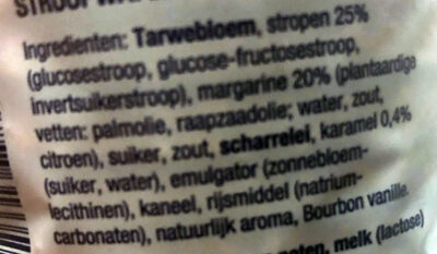 Stroopwafels ingredients label