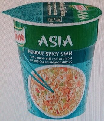 Noodles spicy siam con gamberetti e salsa di soia