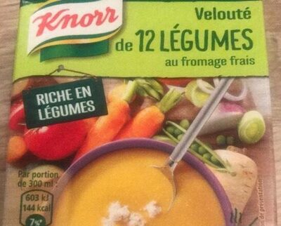 Knorr Soupe Velouté de 12 Légumes au Fromage Frais 30cl front packaging