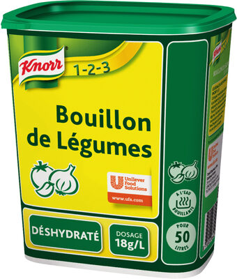 Knorr 123 Bouillon de Légumes Bouillon de Légumes Déshydraté 900g Jusqu'à 50L