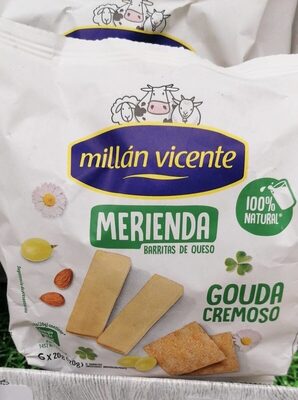 Barritas de queso Gouda cremoso front packaging