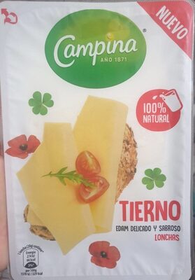 Tierno edam delicado y sabroso en lonchas