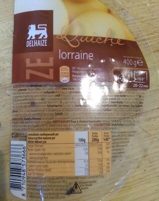 Quiche lorraine front packaging