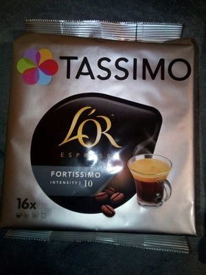 Cápsulas De Café L'Or Fortissimo Tassimo front packaging