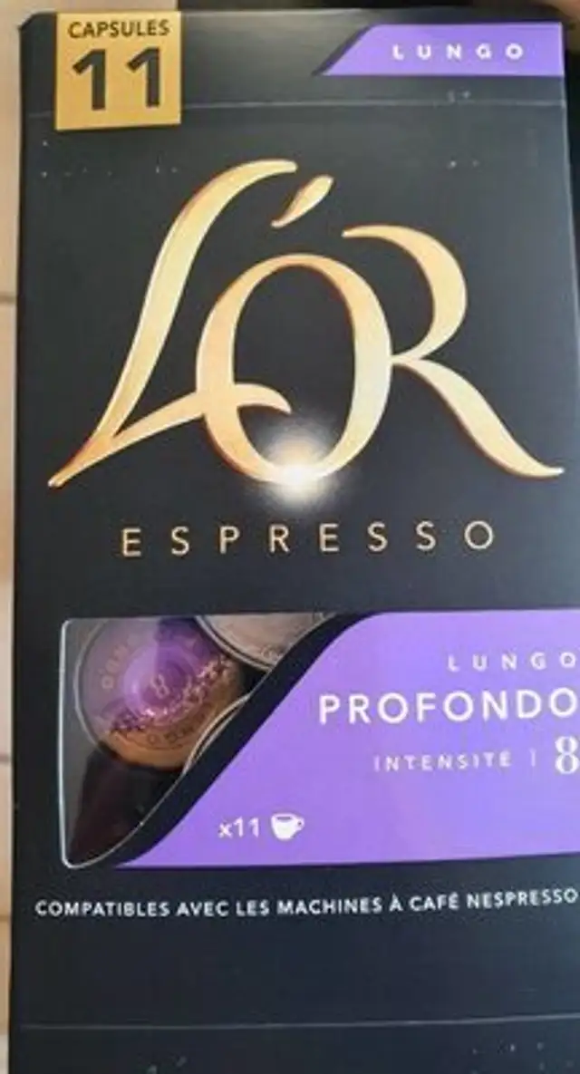 L'or espresso lungo profondo front packaging