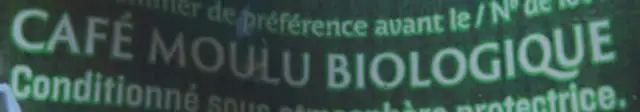 Jacques Vabre Nectar Bio café moulu 250g ingredients label