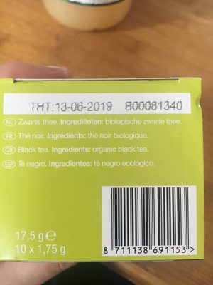 Zwarte thee darjeeling front packaging