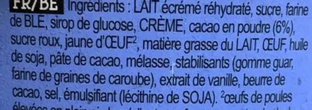 Ben & Jerry's Moophoria Glace Pot Chocolat Cookie 500ml ingredients label