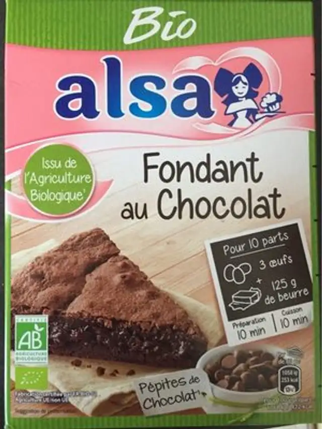Fondant au chocolat front packaging