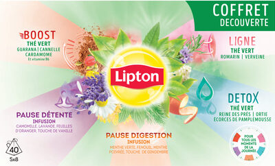 Lipton Thés & Infusions Coffret Découverte 40 Sachets Pyramide