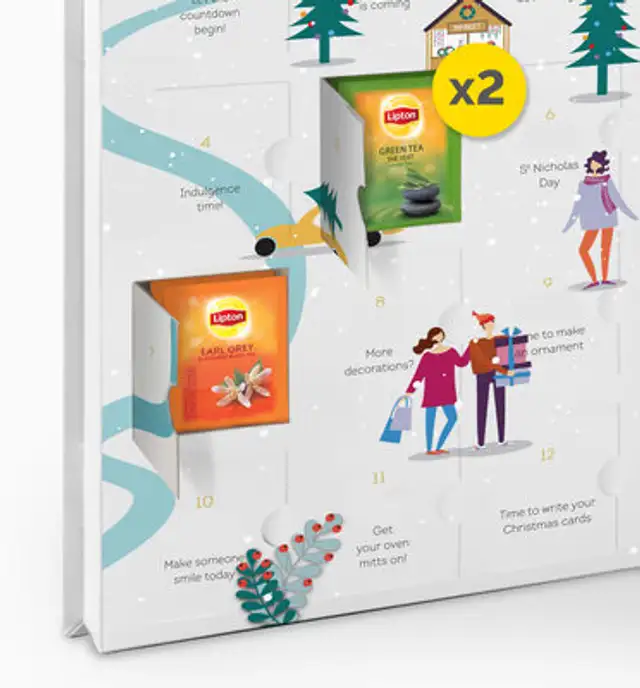 Lipton Calendrier Avant assortiment de thés et infususions X48 front packaging