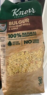Bulgur with hemp seeds & apple front packaging