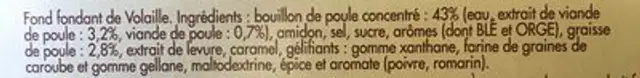 112G Marmite Fond Volaille Knorr ingredients label