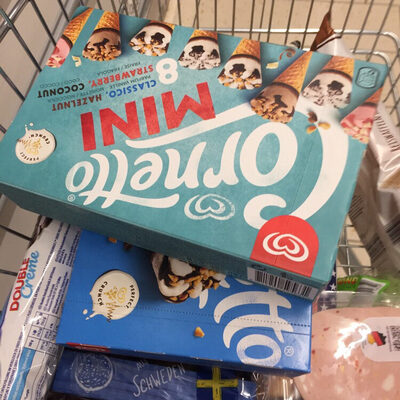 Cornetto Mini Glace Cornet Vanille Fraise Coco Noisette x8 480ml