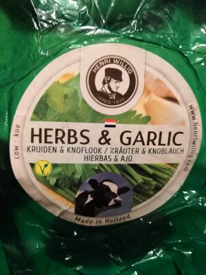 Herbs & Garlic Cow Cheese front packaging