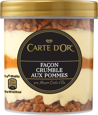 Carte D'or Glace en Pot Façon Crumble aux Pommes
