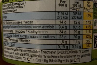 BEN & JERRY'S Glace en Pot Vegan Coconutterly Caramel'd 465ml nutrition facts table