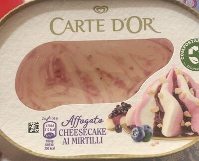 Affogato Cheesecake ai mirtilli