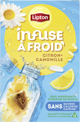 Lipton Infuse à Froid Citron Camomille 15 Sachets Pyramid