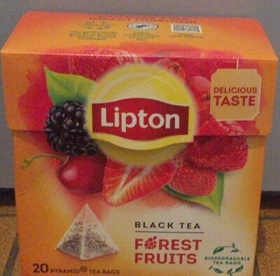 Forest fruits black tea front packaging
