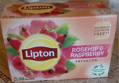 Roseship & rasberry tea front packaging