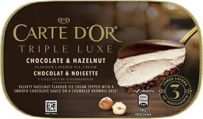 Carte D'Or Glace Triple Luxe Chocolat & Noisette 650ml front packaging