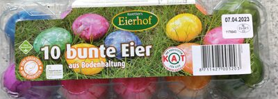 10 bunte Eier aus Bodenhaltung