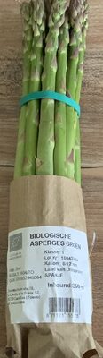 Groene asperges front packaging